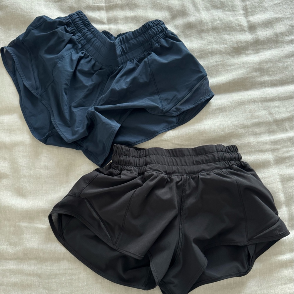 Black and Navy Lulu hotty hot shorts
